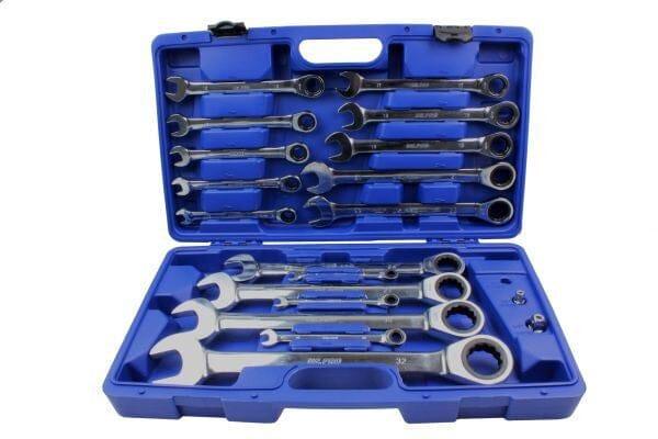 US PRO 20PC 8 - 32mm Metric Gear Ratchet Combination Spanner Wrench Set 3236 - Tools 2U Direct SW