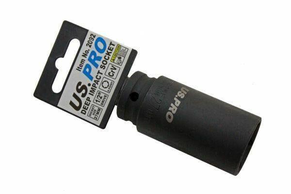 US PRO 27mm 1/2 dr 6pt Deep Impact Socket 2092 - Tools 2U Direct SW