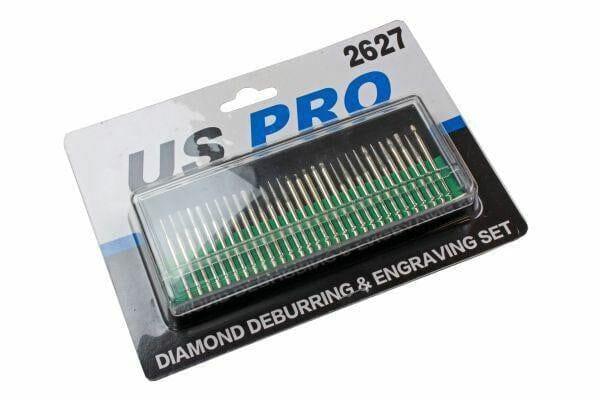US PRO 30 Piece Diamond Deburring & Engraving Set 2627 - Tools 2U Direct SW