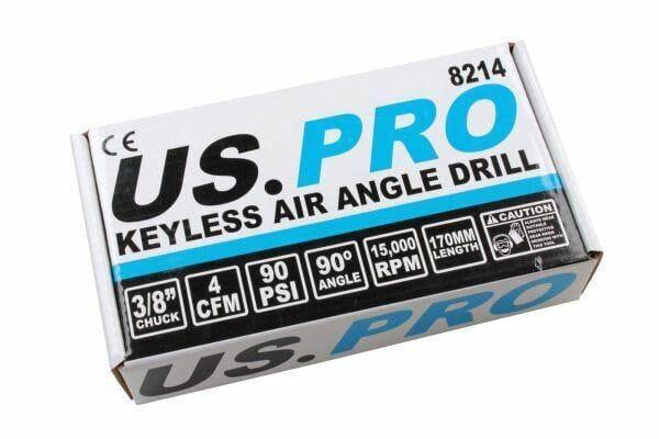 US PRO 3/8" Air Angle Drill keyless Chuck 8214 - Tools 2U Direct SW
