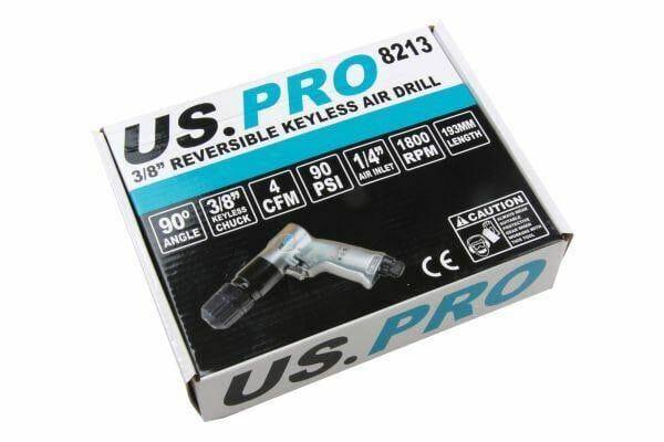 US PRO 3/8" KEYLESS REVERSIBLE AIR DRILL CHUCKLESS 8213 - Tools 2U Direct SW