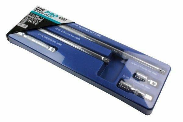 US PRO 5pc 1/2 dr Extension Bar Set 50, 75, 125, 250 & 375mm 4027 - Tools 2U Direct SW
