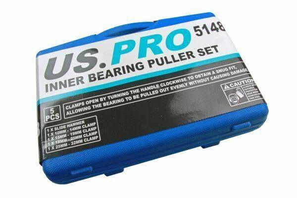 US PRO 5pc Blind Inner Bearing Puller set Slide Hammer Internal 5148 - Tools 2U Direct SW