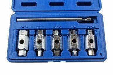 US PRO 6pc Double Ended Drain Sump Plug Key Set Hex Square Drive 3231 - Tools 2U Direct SW