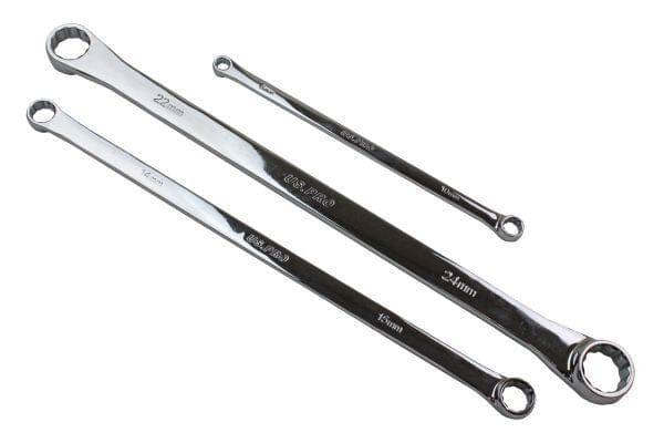 US PRO 7pc Aviation Double Ended Ring Extra Long Spanner Set 8 - 24mm 3222 - Tools 2U Direct SW