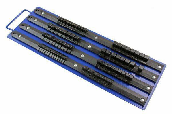 US PRO 80pc 1/4" 3/8" 1/2" Socket Tray Rack Socket Storage Rail 1681 - Tools 2U Direct SW