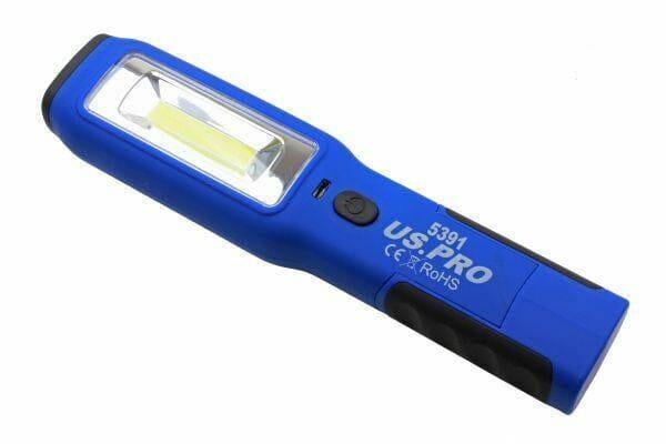 US PRO Blue & Black Super Bright Magbender Light - Inspection Light - LED Torch 5391 - Tools 2U Direct SW