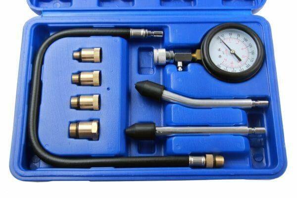 US PRO Compression Tester Gauge Kit For Petrol Engines M10 - M18 Adapters 5386 - Tools 2U Direct SW