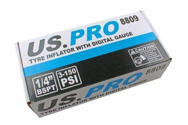 US PRO Digital LCD Display Air Tyre Inflator Gauge 8809 - Tools 2U Direct SW