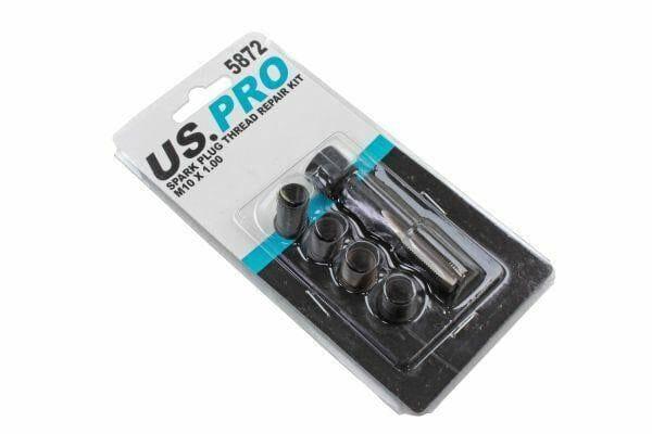 US PRO Spark Plug Thread Repair Kit M10 X 1.00 5872 - Tools 2U Direct SW