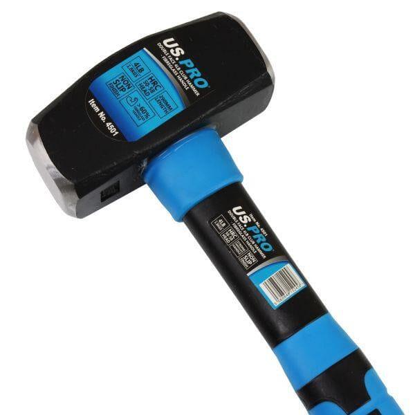 US PRO Tools 1.8kg 4lb Lump Sledge Club Hammer With Fibreglass Handle 4501 - Tools 2U Direct SW
