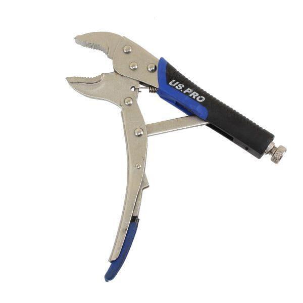 US PRO Tools 10 Inch Curved Jaw Locking Pliers With Soft Grip Handles 1848 - Tools 2U Direct SW
