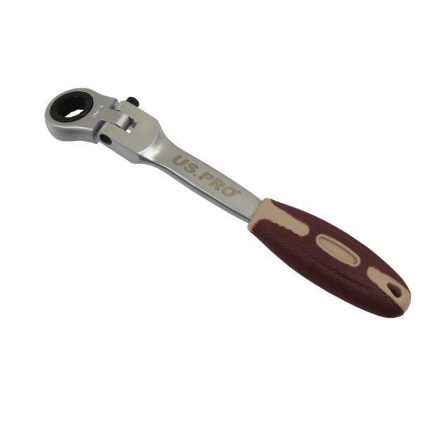 US PRO Tools 10mm Flexi Head Single Ring Ratchet Spanner Wrench With Lock 3659 - Tools 2U Direct SW