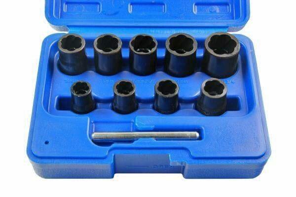 US PRO Tools 10PC 3/8" DR Impact Twist Socket Set - Rounded Nuts Bolts & Studs Removal 3317 - Tools 2U Direct SW