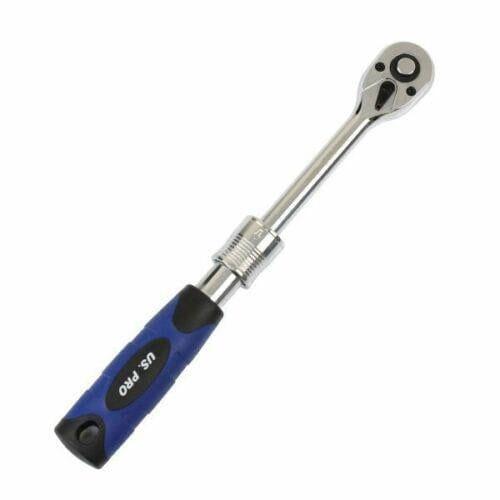 US PRO Tools 1/4" dr 72t Extendable Ratchet For Sockets 160mm - 200mm 4204 - Tools 2U Direct SW