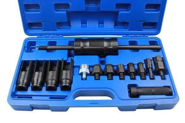US PRO Tools 14pc Injector Extractor + Common Rail Adaptor Bosch Delphi etc 5597 - Tools 2U Direct SW