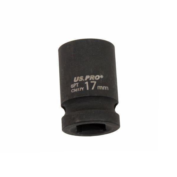 US PRO Tools 17mm Impact Socket 1/2" Drive 6 Point Single Hex 3819 - Tools 2U Direct SW