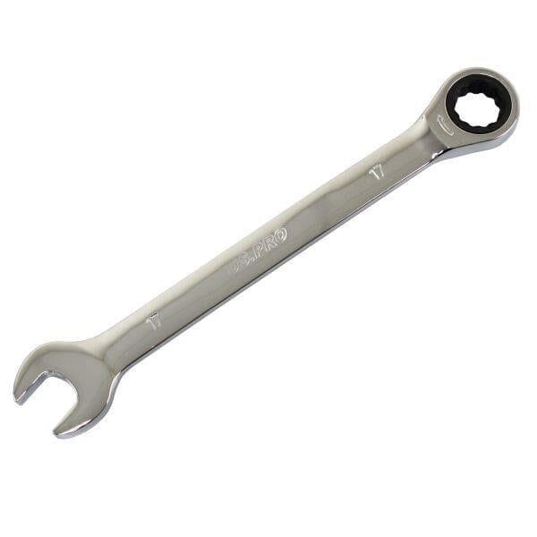 US PRO Tools 17mm Ratchet Spanner Wrench 72 Teeth Open & Ring End Wrench 3578 - Tools 2U Direct SW