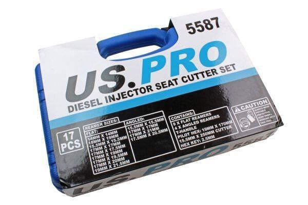 US PRO Tools 17pc Diesel Injector Seat Cutter Set 5587 - Tools 2U Direct SW