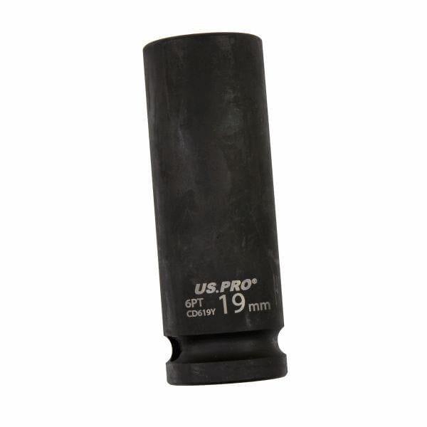 US PRO Tools 19mm 1/2 dr 6pt Deep Impact Socket 78mm Long 3861 - Tools 2U Direct SW