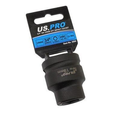 US PRO Tools 19mm 3/4" DR 6 Point Impact Socket 3694 - Tools 2U Direct SW