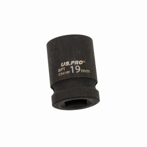US PRO Tools 19mm Impact Socket 1/2" Drive 6 Point Single Hex 3821 - Tools 2U Direct SW
