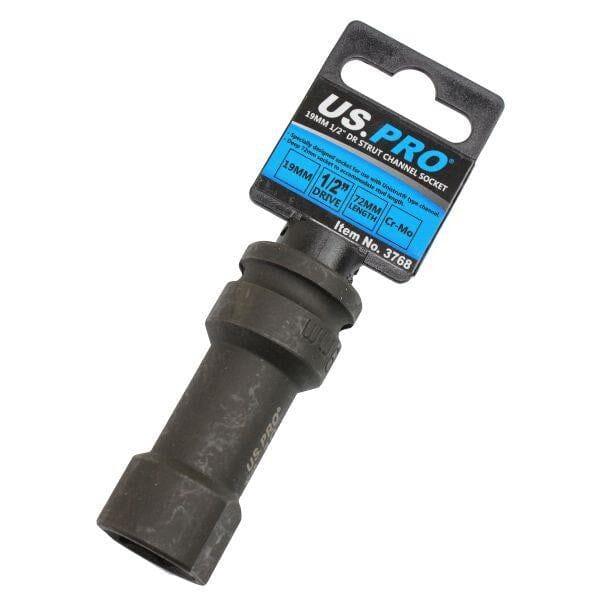 US PRO Tools 19mm Strut Channel Unistrut Type Socket Length 72mm 1/2" DR 3768 - Tools 2U Direct SW