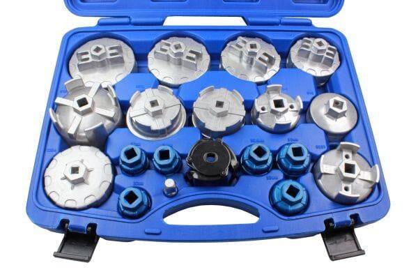 US PRO Tools 19pc Oil Filter Wrench Set Cup Leg Socket Types Various Models 3018 - Tools 2U Direct SW