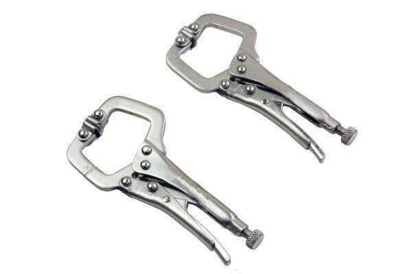 US PRO Tools 2 Piece Mini Locking C Clamp Set - C-Clamps 1832 - Tools 2U Direct SW
