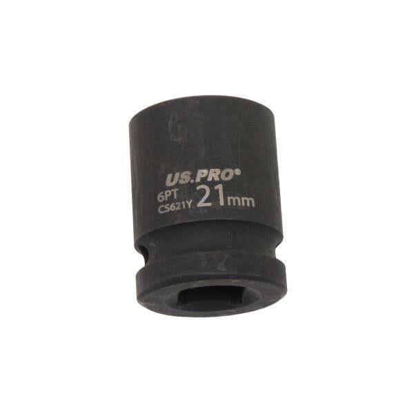 US PRO Tools 21mm Impact Socket 1/2" Drive 6 Point Single Hex 3822 - Tools 2U Direct SW