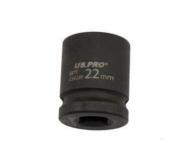 US PRO Tools 22mm Impact Socket 1/2" Drive 6 Point Single Hex 3823 - Tools 2U Direct SW