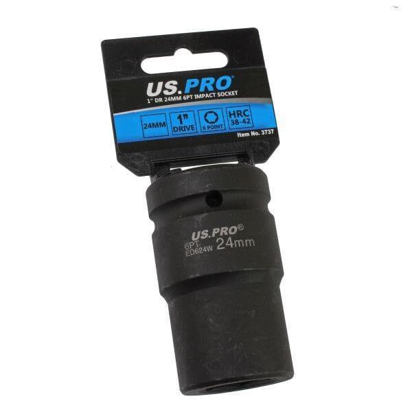 US PRO Tools 24mm 1" DR 6 Point Impact Socket 3737 - Tools 2U Direct SW