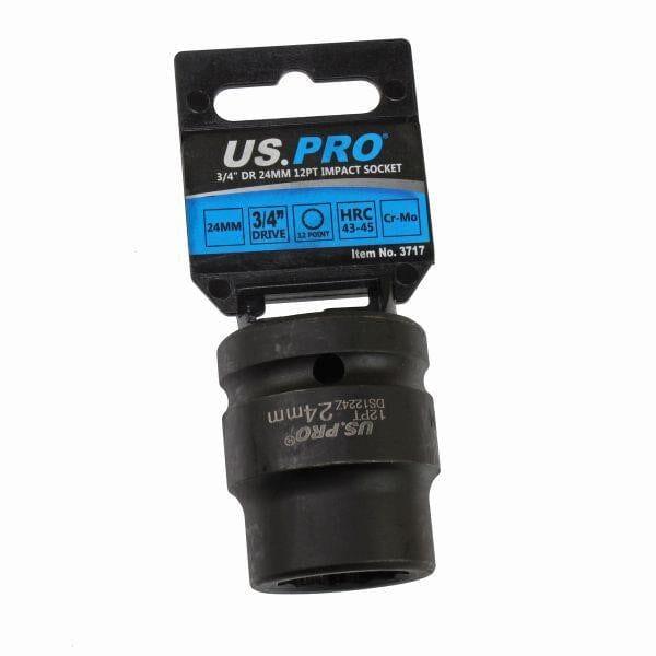 US PRO Tools 24mm 3/4" DR 12 Point Impact Socket 3717 - Tools 2U Direct SW