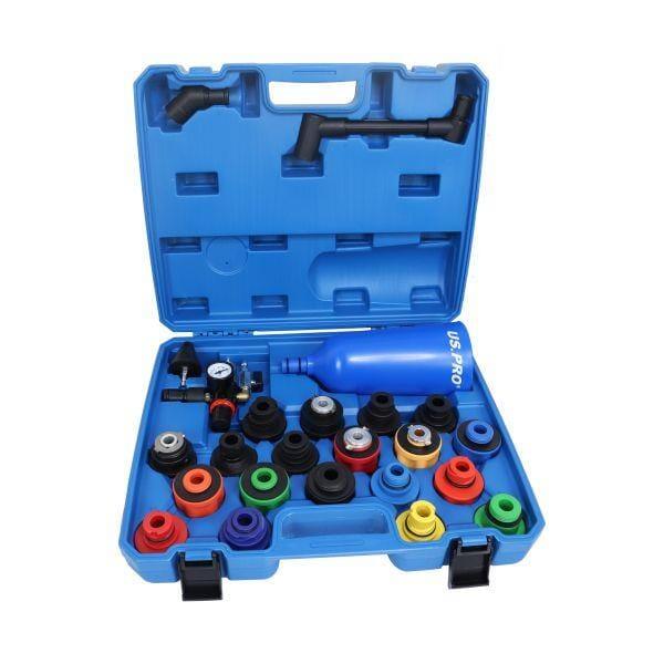 US PRO Tools 24pc Engine Oil Filler Set With Oil Drain Air Fitting 6282 - Tools 2U Direct SW