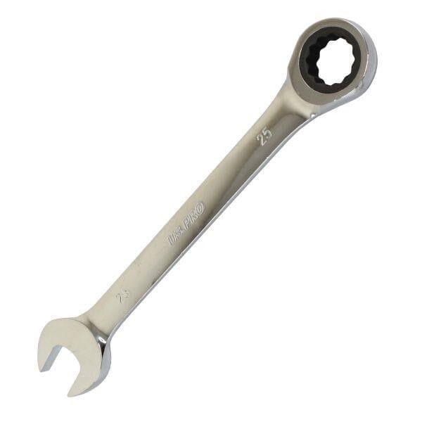 US PRO Tools 25mm Ratchet Spanner Wrench 72 Teeth Open & Ring End Wrench 3586 - Tools 2U Direct SW