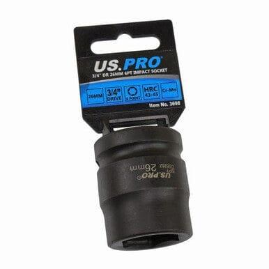 US PRO Tools 26mm 3/4" DR 6 Point Impact Socket 3698 - Tools 2U Direct SW