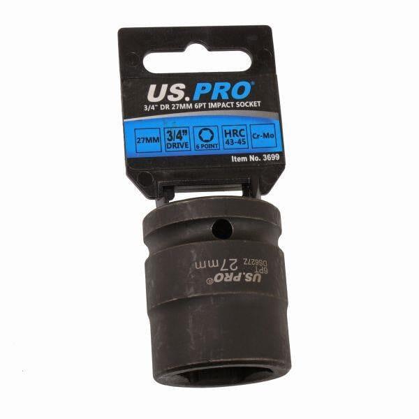 US PRO Tools 27mm 3/4" DR 6 Point Impact Socket 3699 - Tools 2U Direct SW