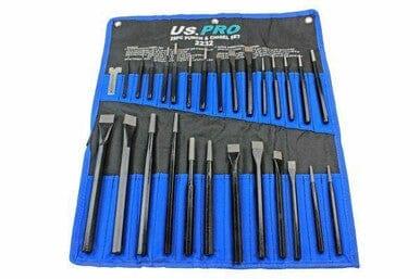 US PRO Tools 28pc Punch & Chisel Tool Set, Punches and Chisels 2232 - Tools 2U Direct SW