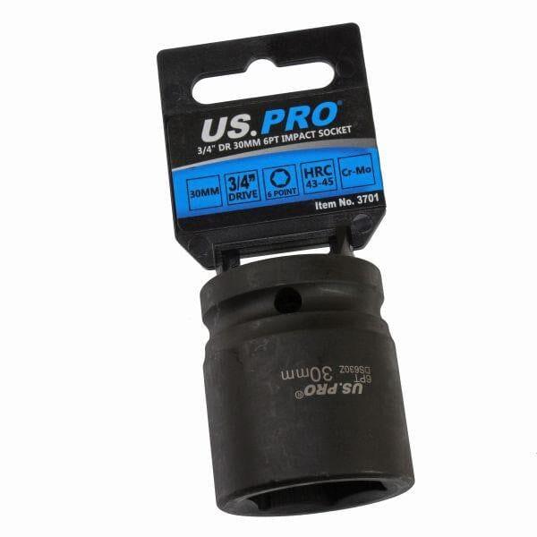 US PRO Tools 30mm 3/4" DR 6 Point Impact Socket 3701 - Tools 2U Direct SW