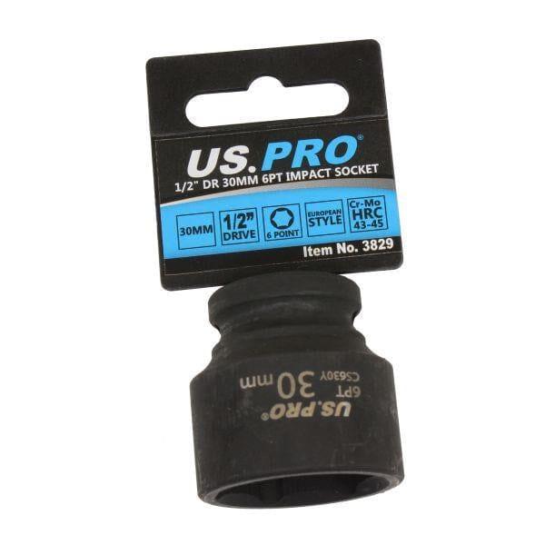 US PRO Tools 30mm Impact Socket 1/2" Drive 6 Point Single Hex 3829 - Tools 2U Direct SW