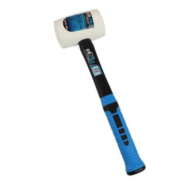 US PRO Tools 32oz White Rubber Mallet Non Marking Hammer Face Fibreglass 4522 - Tools 2U Direct SW