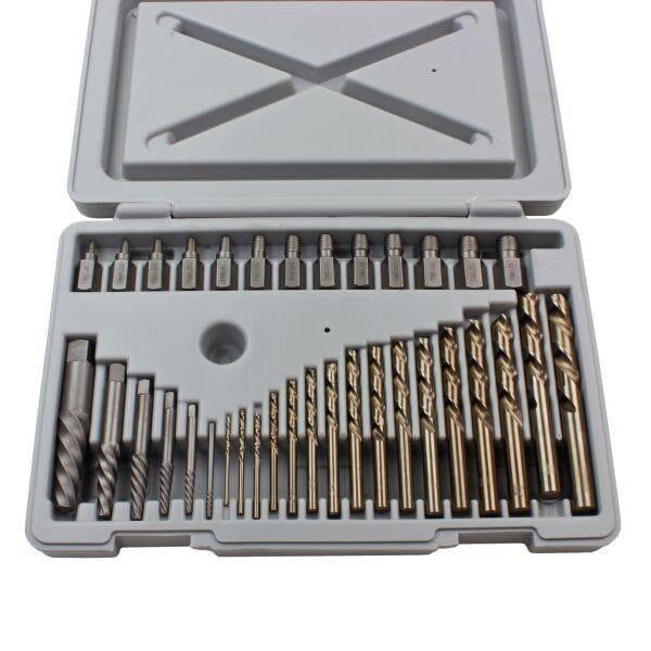 US PRO Tools 35pc Master Screw Extractor and Drill Set for Damaged Broken Bolts Studs 2694 - Tools 2U Direct SW