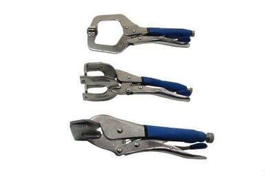 US PRO Tools 3pc Locking Mole Vice Grip Weld Clamp Set With Grip Handles 2073 - Tools 2U Direct SW