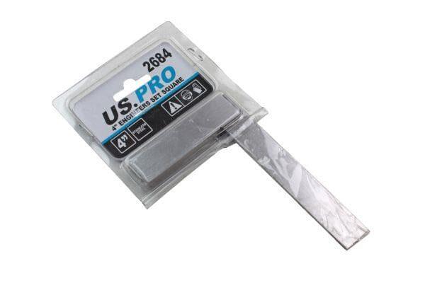 US PRO Tools 4" (100mm) Engineers Set Square Stainless Steel 2684 - Tools 2U Direct SW