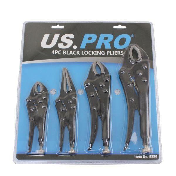US PRO Tools 4 Piece Locking Pliers Mole Grips Adjustable Wrench Pliers Long Nose 5886 - Tools 2U Direct SW