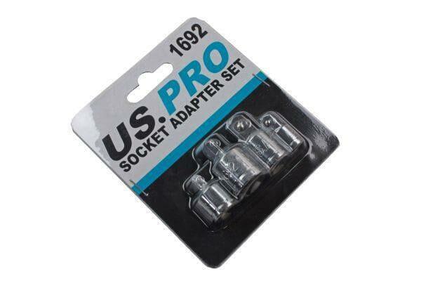 US PRO Tools 4 Piece Socket Adapter Set 1/4", 3/8" & 1/2" Drive 1692 - Tools 2U Direct SW