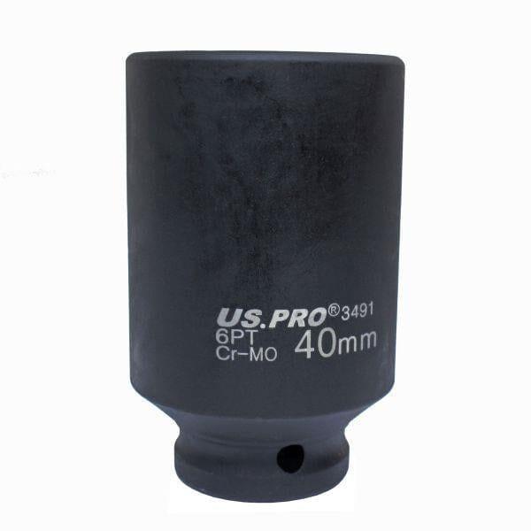 US PRO Tools 40mm 1/2" dr 6 Point Deep Hub Nut Socket, Gearbox etc 3491 - Tools 2U Direct SW