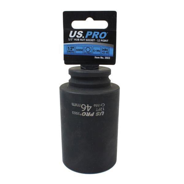 US PRO Tools 46mm 1/2" dr 12 Point 100mm Deep Hub Nut Socket, Gearbox etc 3503 - Tools 2U Direct SW