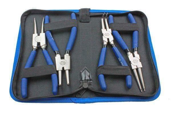 US PRO Tools 4PC 7" NI-FE Finish Circlip Pliers Set In Zip Case 2278 - Tools 2U Direct SW