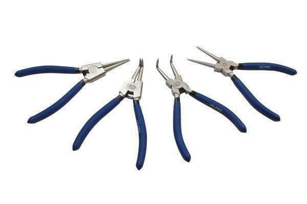 US PRO Tools 4PC 7" NI-FE Finish Circlip Pliers Set In Zip Case 2278 - Tools 2U Direct SW